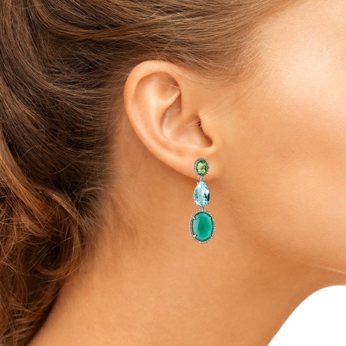 Malachite Stacked Drop Earrings – KerrieBerrie Beads & Jewellery